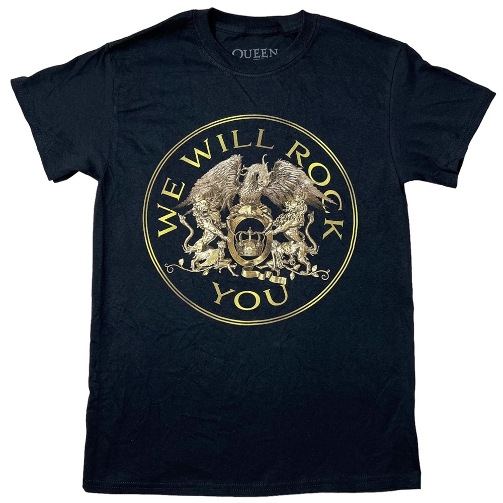 NWOT Queen Official We Will Rock You Graphic T-Shirt Black Unisex S